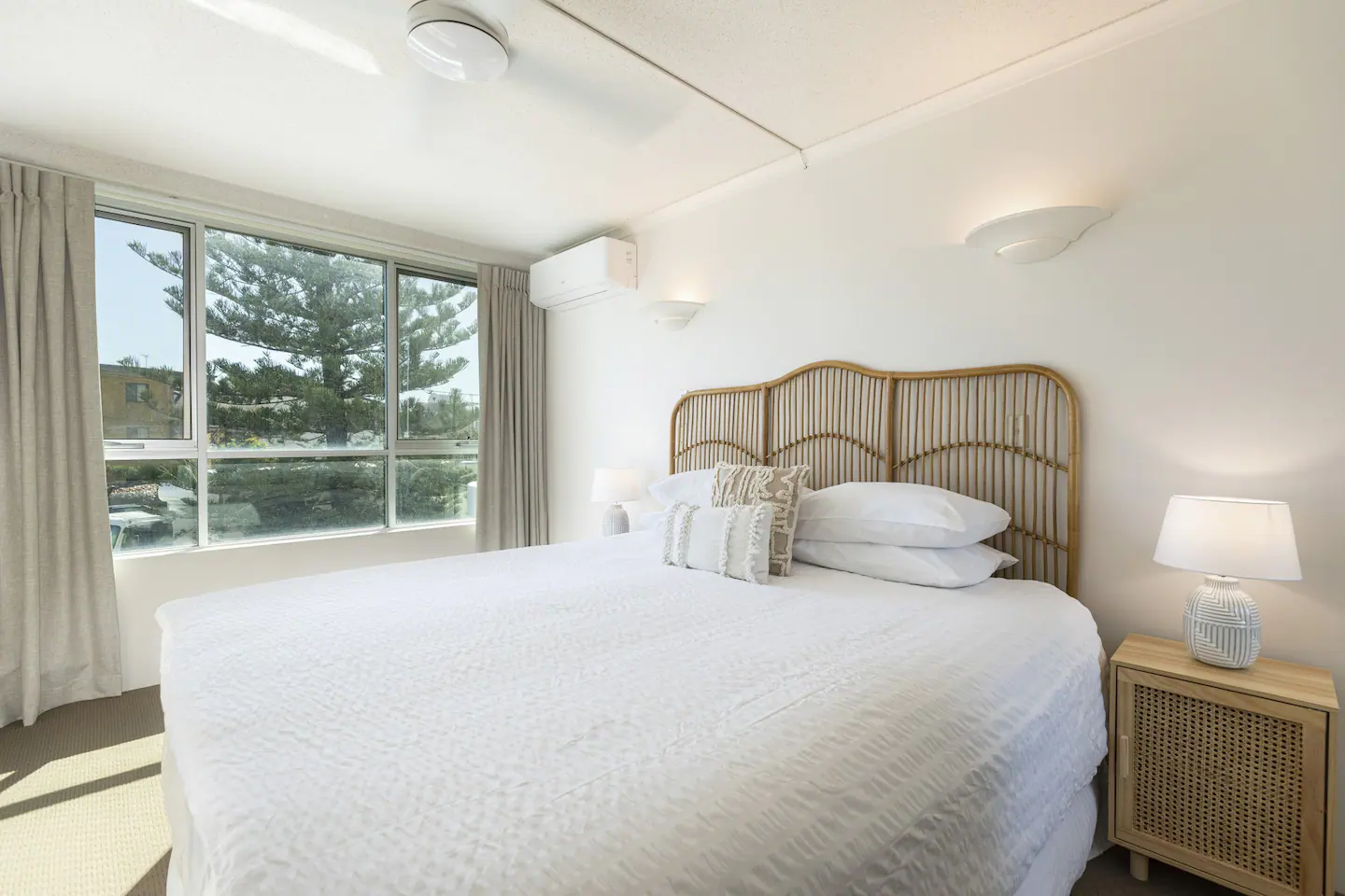 Master bedroom with queen bed at Rosaire @ Cotton Tree holiday apartment