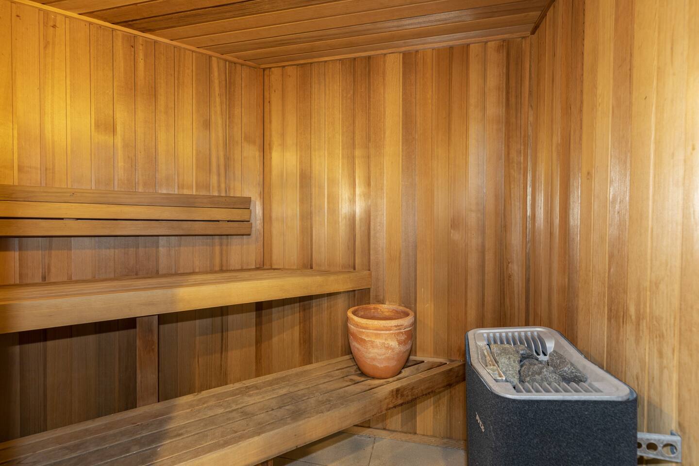 Sauna at Chateau Royale resort, Cotton Tree Maroochydore Sunshine Coast